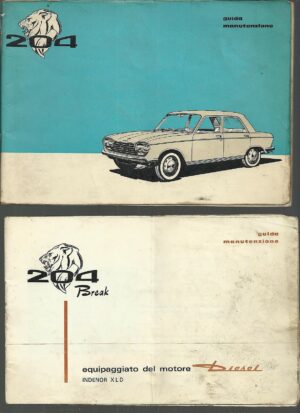 Peugeot 204 Manuale di uso e manutenzione + Libretto 204 Break