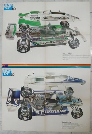 Poster Autosprint 1980 Williams FW 07 - Brabham BT 49 Sergio Baratto. Il Borgo