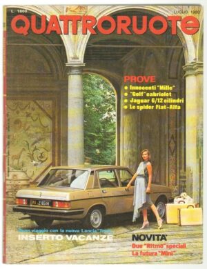 Quattroruote 1980 Luglio n. 297 - Prove Jaqguar 6/12 cilindri, Golf Cabriolet