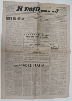 Quindicinale IL NOTIZIARIO Anno 1946 n. 34 del 16 Giugno - Nasce Madre Italia