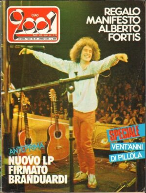 Rivista Ciao 2001 n. 37 del 13 Settembre 1981 - In copertina Angelo Branduradi - SENZA Poster