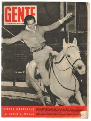 Rivista GENTE Anno 1958 n.35 del 23 Agosto - In copertina Maria Gabriella Savoia