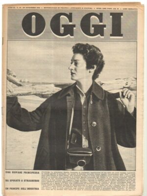 Rivista OGGI Anno 1953 n. 48 del 26 Novembre - In copertina Marella Caracciolo