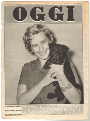 Rivista OGGI Anno 1955 n. 28 del 14 Luglio - In copertina Maria Schell