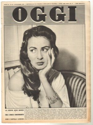 Rivista OGGI Anno 1955 n. 44 del 3 Novembre - In copertina Duijim Zubillaga