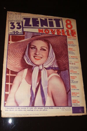 ZENIT (8 NOVELLE) anno VII N.33 rivista del 1936