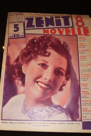 ZENIT (8 NOVELLE) anno VIII N. 5 rivista del 1937