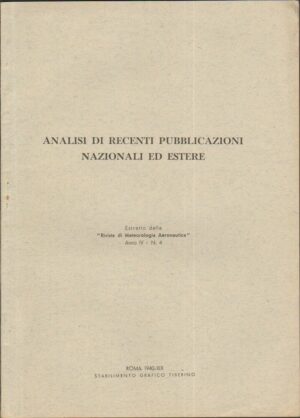 ANALISI DI RECENTI PUBBLICAZIONI NAZIONALI ED... Meteorologia Aeronautica 1940