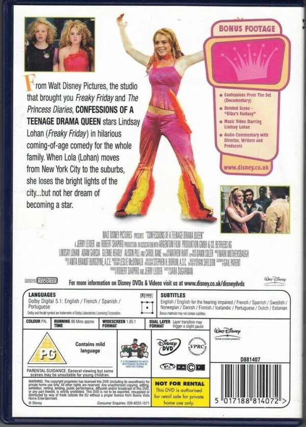 CONFESSIONS-OF-A-TEENAGE-DRAMA-QUEEN-DVD-Edizione-Regno-Unito-114091709804-2