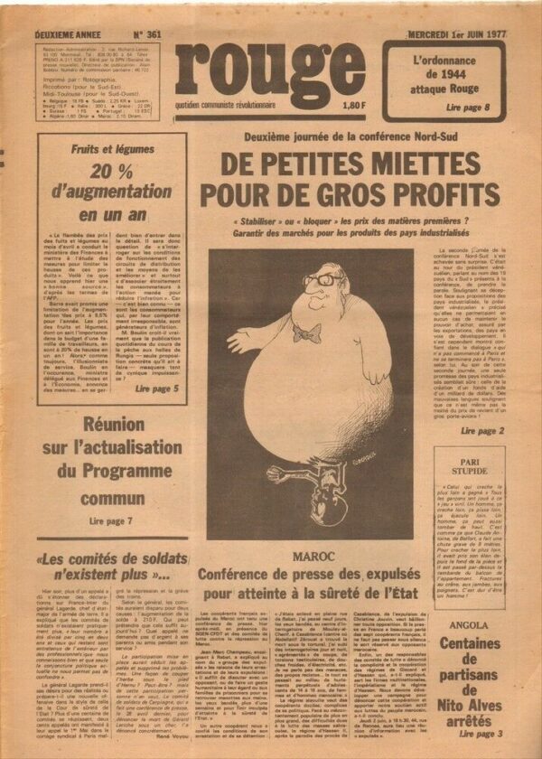 Giornale-Francese-ROUGE-1-Juin-1977-n-361-Frech-Magazine-123009572714