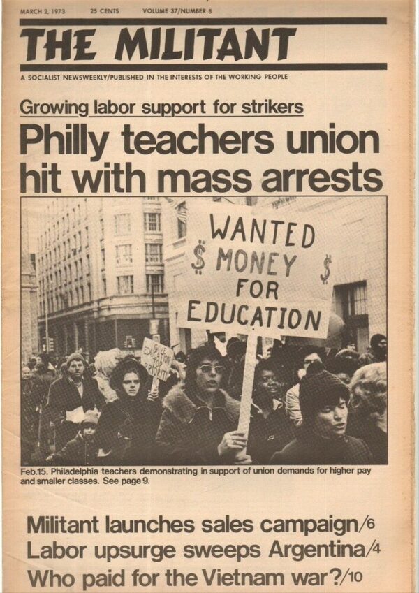 Giornale-Inglese-THE-MILITANT-2-March-1973-n-8-volume-37-English-Magazine-123009574044