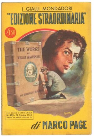 I Gialli Mondadori n. 352 EDIZIONE STRAORDINARIA di Marco Page. 1955 Mondadori