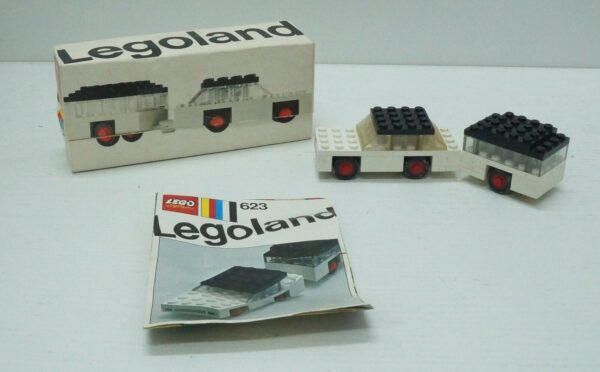 LEGO-System-Legoland-MACCHINA-BIANCA-CON-CAMPER-n-623-Vintage-1970-Lego-123666909474