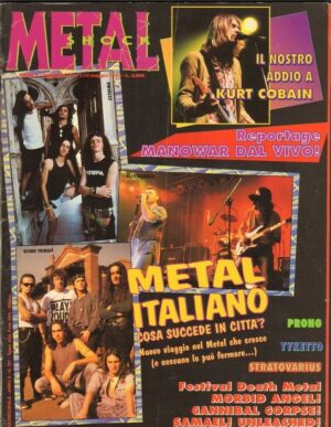 METAL SHOCK anno 1994 n. 167 - Maggio CON POSTER di Bruce Dickinson