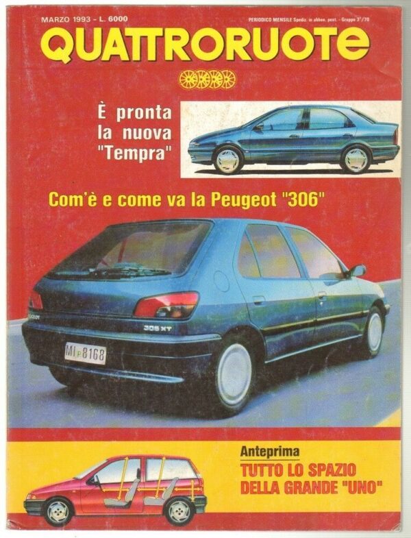 Quattroruote-1993-Marzo-n-449-Fiat-Cinquecento-700-ED-Peugeot-306-14-XR-122967219884