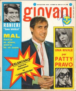 Rivista GIOVANI TV Anno 1969 n. 38 Settembre Celentano, Ranieri, Patty Pravo