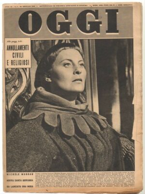 Rivista OGGI Anno 1953 n. 5 del 29 Gennaio - In copertina Michele Morgan