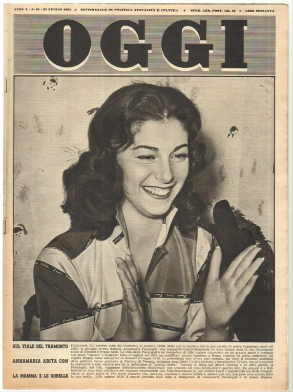 Rivista-OGGI-Anno-1954-n-29-del-22-Luglio-In-copertina-Annamaria-Pierangeli-112866341034