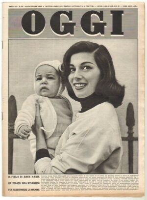 Rivista OGGI Anno 1955 n. 50 del 15 Dicembre -In copertina Anna Maria Pierangeli
