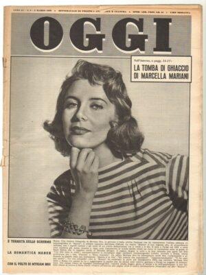 Rivista OGGI Anno 1955 n. 9 del 3 Marzo - In copertina Myriam Bru