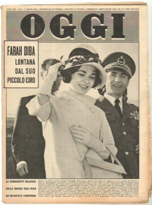 Rivista OGGI Anno 1961 n. 22 del 1 Giugno - In copertina Farah e lo Sia'