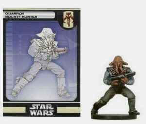 STAR WARS Starship Battles QUARREN BOUNTY HUNTER Miniatura con Card. Nuova