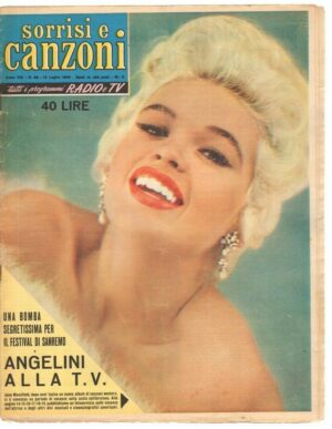 Sorrisi e Canzoni anno 1959 n. 28 - 12 Luglio in copertina Jane Mansfield