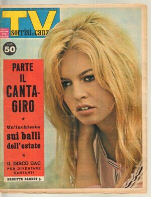 TV Sorrisi e Canzoni anno 1963 n. 25 - 23 Giugno in copertina Brigitte Bardot