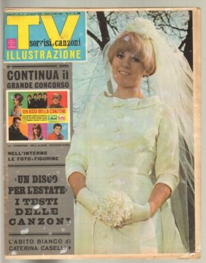 TV Sorrisi e Canzoni anno 1966 n. 17 - 24 Aprile in copertina Caterina Caselli