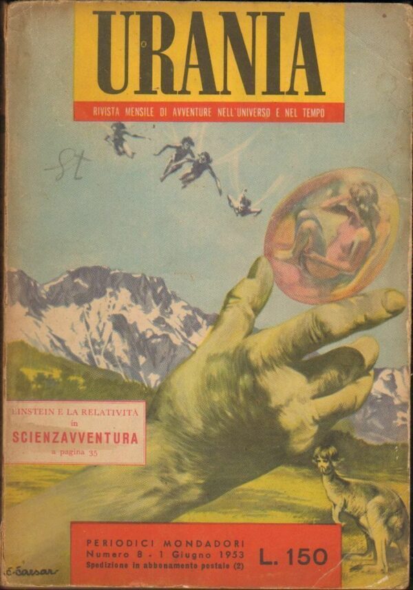 Urania-n-8-AVVENTURE-NELLUNIVERSO-E-NEL-TEMPO-ed-Mondadori-1953-del-1-Giugno-112452550114
