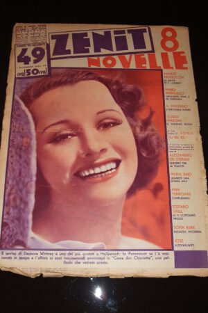 ZENIT (8 NOVELLE) anno VII N.49 rivista del 1936