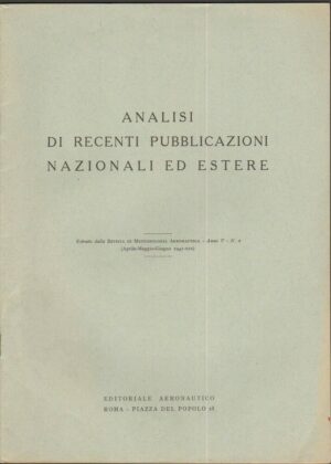 ANALISI DI RECENTI PUBBLICAZIONI NAZIONALI ED... Meteorologia Aeronautica 1941