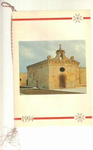 Calendario Sovrano Ordine di Malta Associazione Cavalieri Italiani Anno 1994. Con Cordoncino Originale