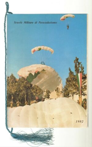 Calendario Scuola Militare di Paracadutismo anno 1982 con cordoncino. Esercito I