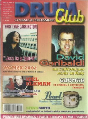 DRUM CLUB del giugno 2003 Rivista PERCUSSIONI - Batteria (Joel Elkman, David...)