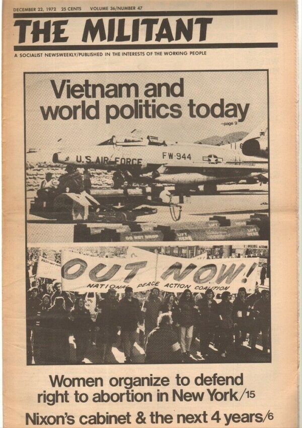Giornale-Inglese-THE-MILITANT-22-Decembre-1972-n-47-volume-36-English-Magazine-123009574235