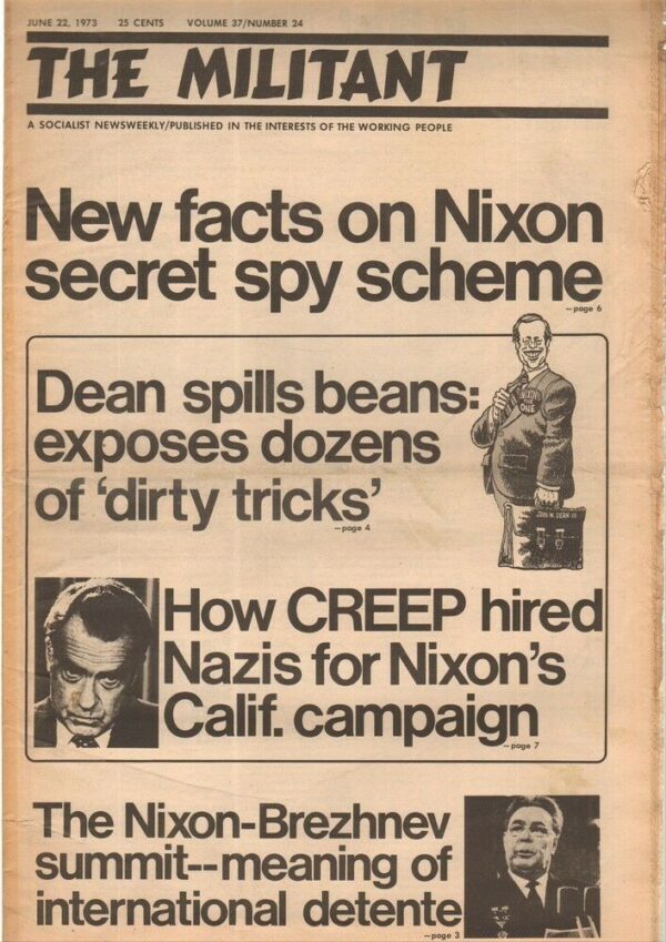 Giornale-Inglese-THE-MILITANT-22-June-1973-n-24-volume-37-English-Magazine-123009574385