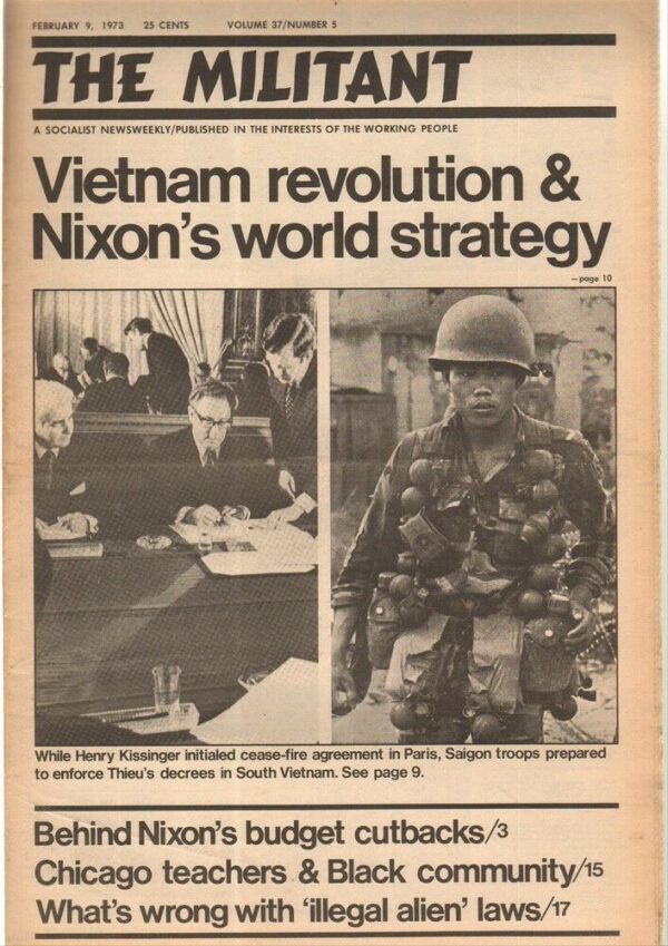 Giornale-Inglese-THE-MILITANT-9-February-1973-n-5-volume-37-English-Magazine-112856045345