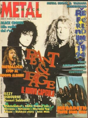 METAL SHOCK anno 1994 n. 180 - Novembre Metallica stop al nuovo album