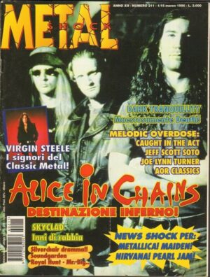 METAL SHOCK anno 1996 n. 211 - Marzo News shock per Metallica, Maiden, Nirvana