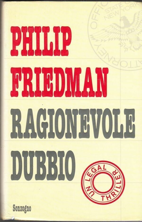 RAGIONEVOLE-DUBBIO-di-Philip-Friedman-1-ed-Sonzogno-1994-112401410515