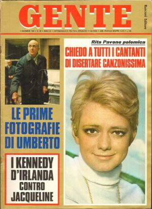 Rivista GENTE Anno 1968 n.49. Rita Pavone,