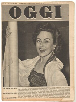 Rivista OGGI Anno 1953 n. 23 del 4 Giugno - In copertina Nadia Gray