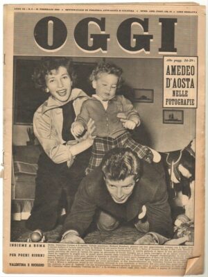 Rivista OGGI Anno 1953 n. 8 del 19 Febbraio - In copertina Basehart e Cortese