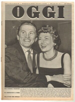 Rivista OGGI Anno 1954 n. 23 del 10 Giugno - In copertina Anne Buydens e Douglas