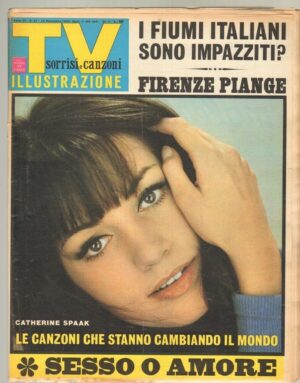 TV Sorrisi e Canzoni anno 1966 n. 47 - 20 Novembre in copertina Catherine Spaak