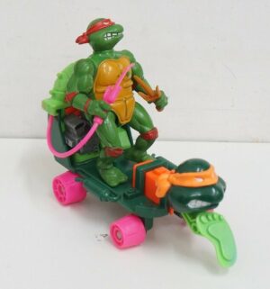 Tartarughe Ninja: RAPHAEL RAFFAELLO con Veicolo Action Figure Vintage. 1991 Paly