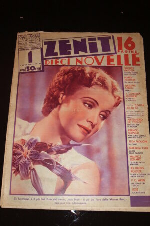 ZENIT (8 NOVELLE) anno VIII N. 1 rivista del 1937