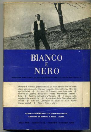 BIANCO E NERO. Bimestrale di cinema e spettacolo. Anno XXIX n.11-12 1968