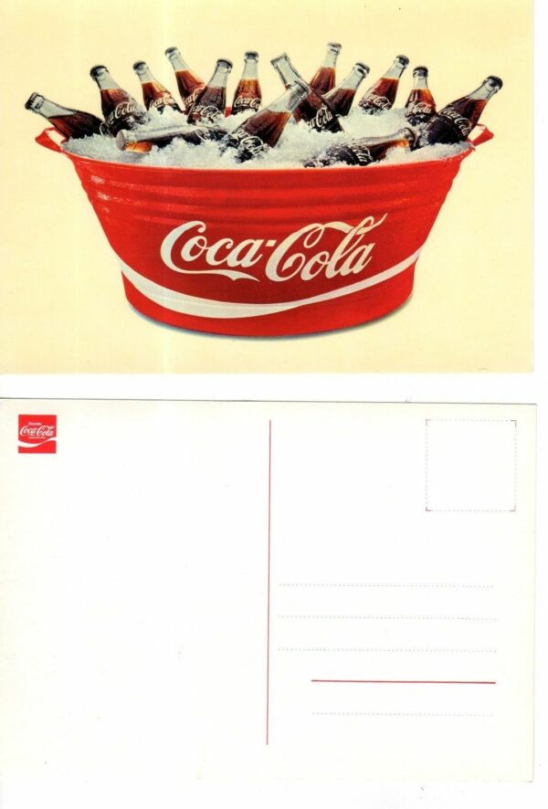CARTOLINA-POSTCARD-ORIGINALE-COCA-COLA-fine-1970-ghiaccio-110957155046